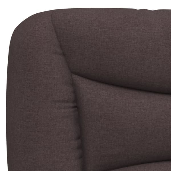 Bed Frame without Mattress "Hvar" Dark Brown 90x190 cm Fabric