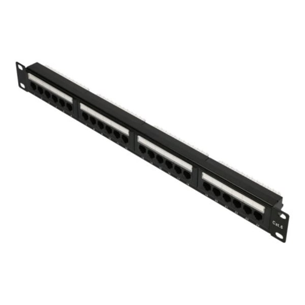 Extralink patch-panel - 1U - 19" Svart