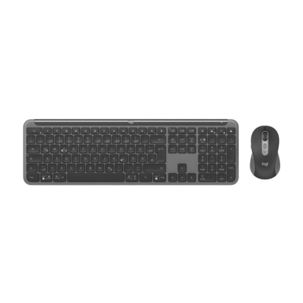 Logitech Signature Slim Combo MK950 for Business - sats med tangentbord och mus - 100% full size - QWERTZ - tysk - grafit Inmatningsenhet grafit