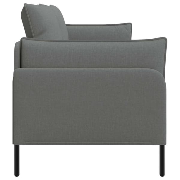 3-Sits soffa Mörkgrå 222 x 81 x 89 cm Tyg