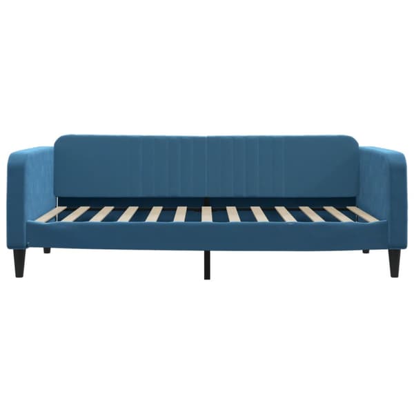 Dagbädd med madrass blå 100x200 cm sammet