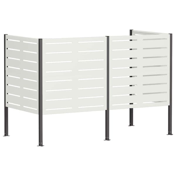 Soptunneskärm 167 x 85 x 113 cm Stål Vit