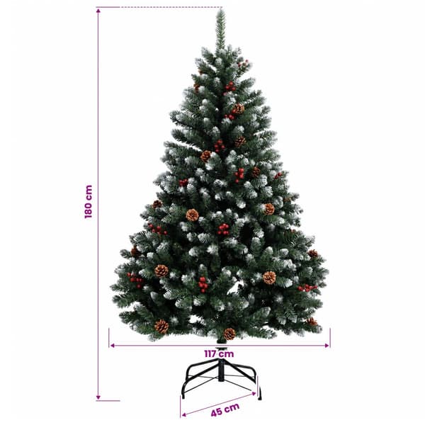Plast Hingad Julgran 180 cm 300 LED-lampor Varmvit
