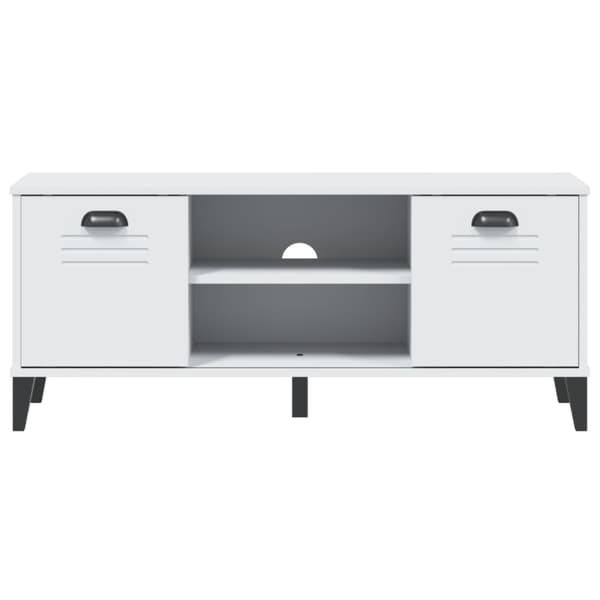 Skobänk VIKEN vit 106x35x45 cm konstruerat trä