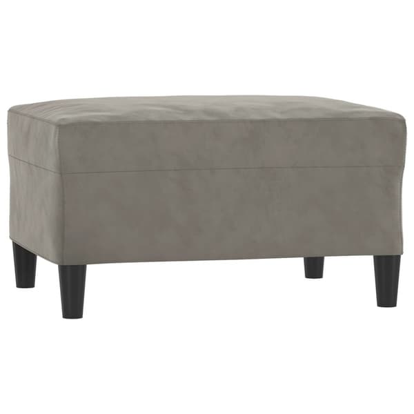 Fotpall Ljusgrå 70x55x41 cm sammet