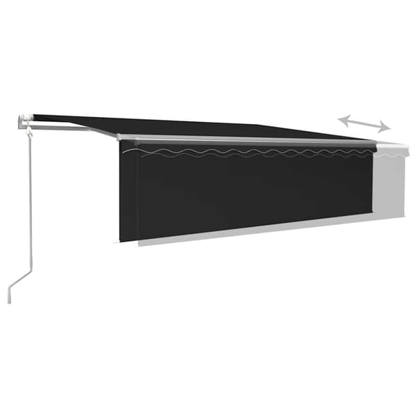 Automatiserad markis rullgardin vindsensor LED 5x3m antracit