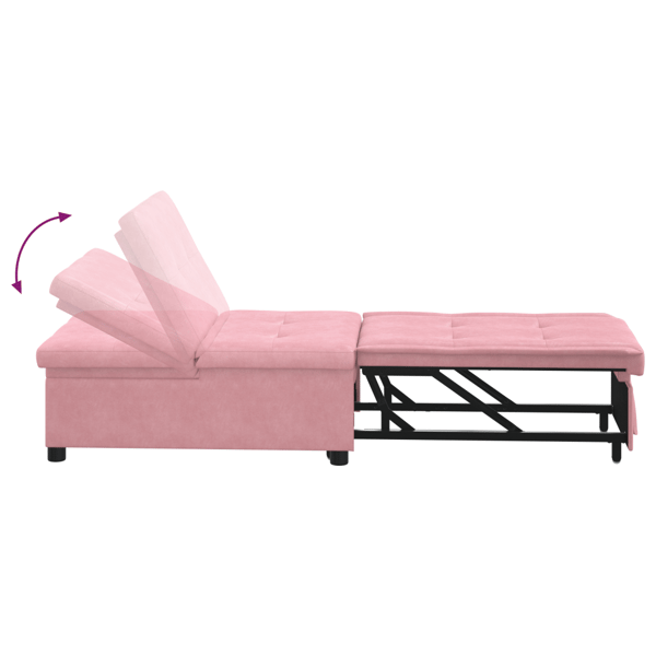 Soffsäng Rosa 194 x 67 x 82 cm Sammet