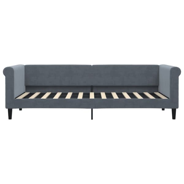 Dagbädd med madrass mörkgrå 80x200 cm sammet