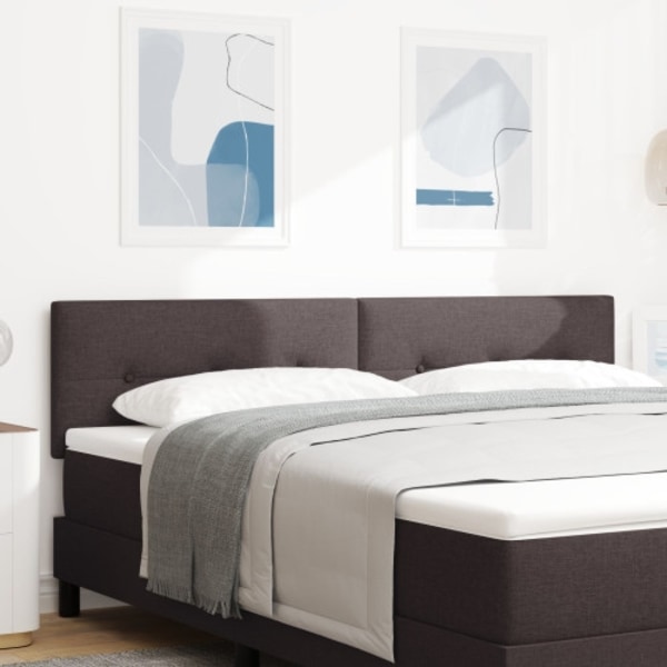 Sänggavel Knappad Mörkbrun 180 cm Tyg