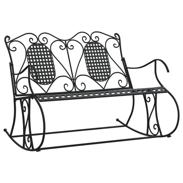 Gungbänk 2-sits 113 cm svart stål