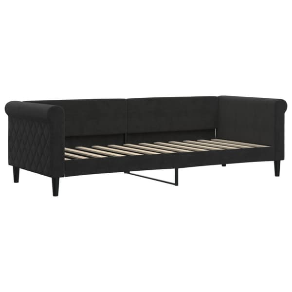 Dagbädd utdragbar svart 80x200 cm sammet