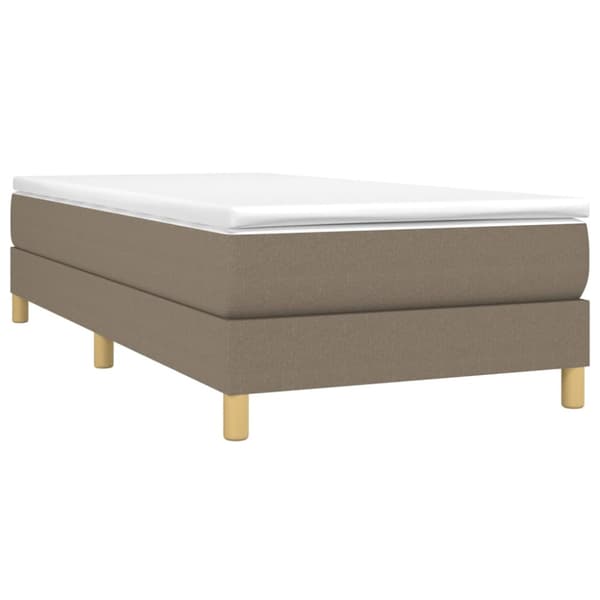 Boxspring-sängram taupe 100x200 cm tyg