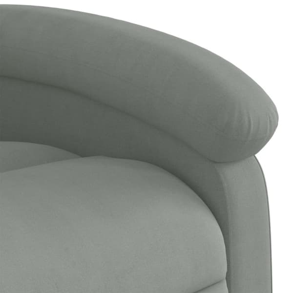 Elektrisk massagefåtölj ljusgrå sammet