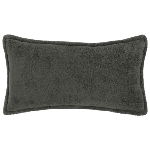 Kuddöverdrag 12 st HOUTEN Mörkgrå 40 x 80 cm Bouclé
