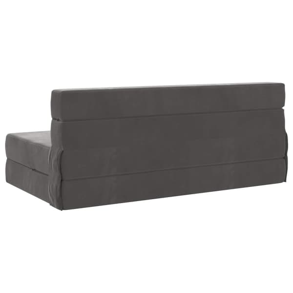 Fällsoffa säng Mörkgrå 203 x 152 x 15 cm Sammet