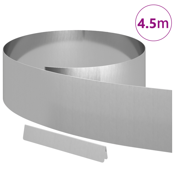Kant för gräsmatta Silver 450 x 0,05 x 20 cm Galvaniserat Stål