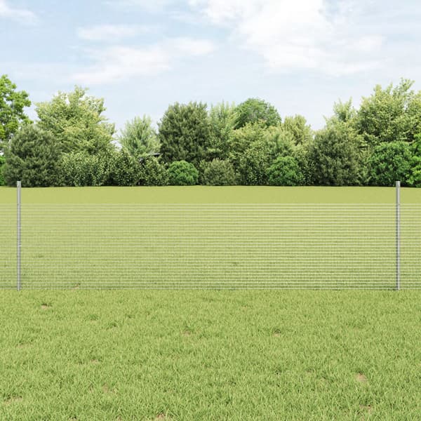 Stängsel med stolpe Silver 0,5 x 10 m Stål