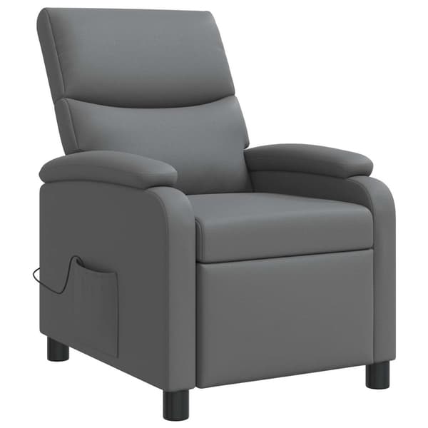 Massagefåtölj Grå Konstläder