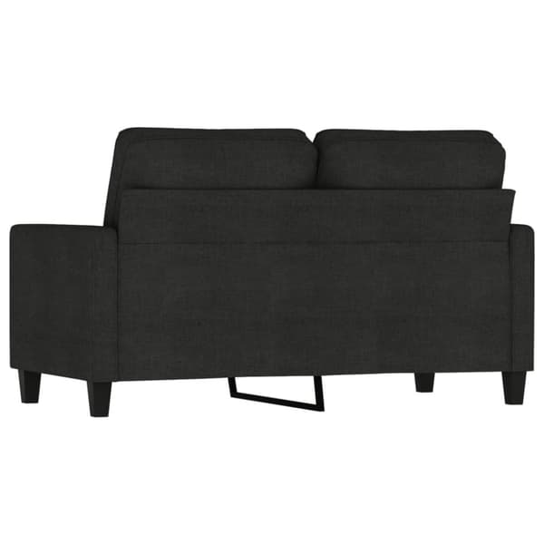2-sitssoffa ljusgrå Svart 120 cm tyg