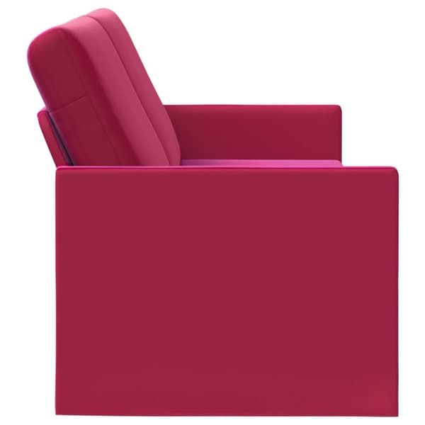 3-sitssoffa Vinröd 190 x 81 x 82 cm Sammet (V)