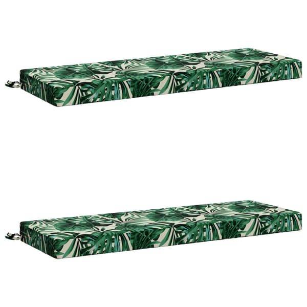 2-delade Bänk Kuddar SOEST 2 st 100% Polyester Bladmönster