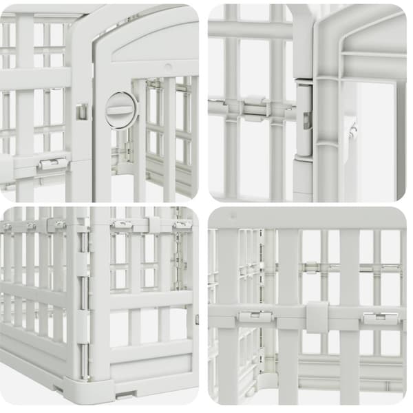 4-delad Hundlekhage Vit 63 x 63 x 40 cm Plast