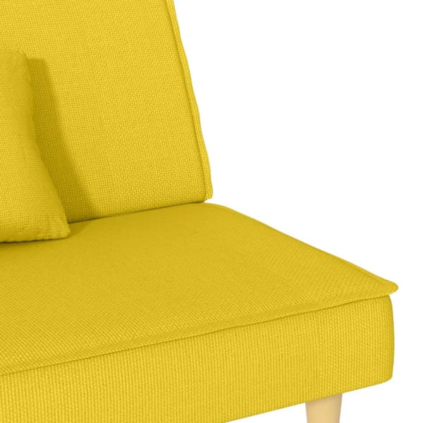 Bäddsoffa ljusgul tyg