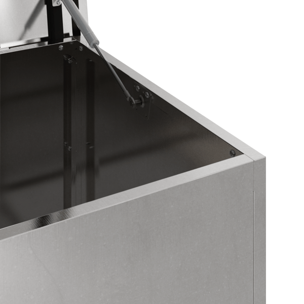 Utomhusförvaringslåda Silver 100 x 50,5 x 50 cm Stål