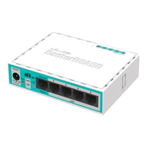 MikroTik RouterBOARD hEX lite RB750r2 - router - skrivbordsmodell