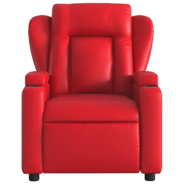 Massagefåtölj röd konstläder