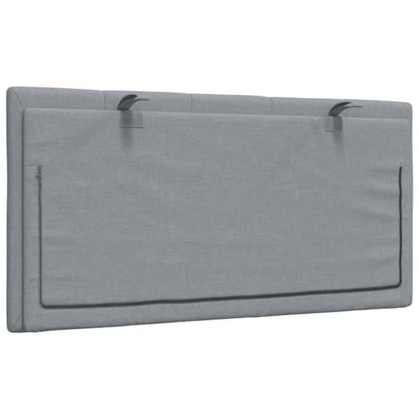Headboard Cushion "Hanko" Light Grey 100 cm Fabric