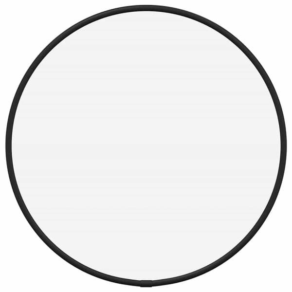 Väggspegel svart Ø 30 cm rund