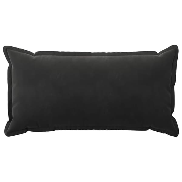 Kuddöverdrag 6 st HOUTEN Svart 40 x 80 cm Sammet