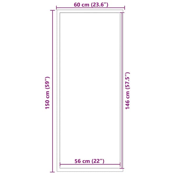 Dörrmatta Svart 60 x 150 cm Polypropylen