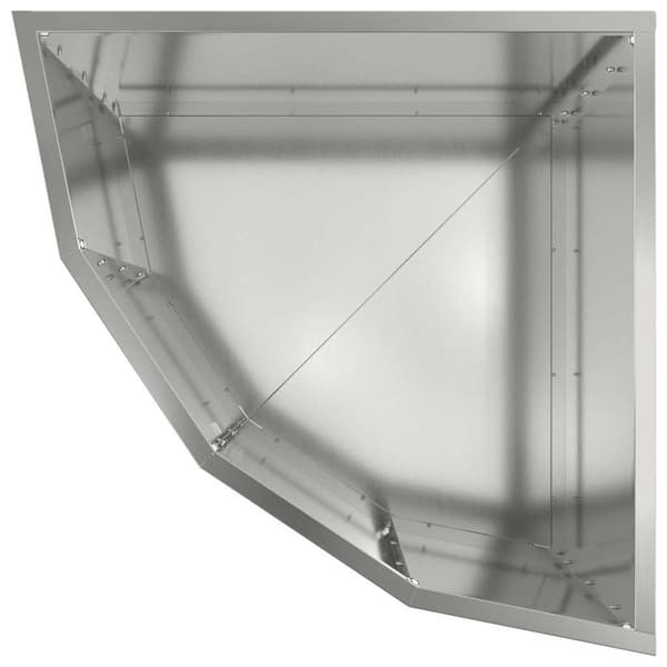 Hörnställning Silver 45 x 45 x 35 cm Galvaniserat stål