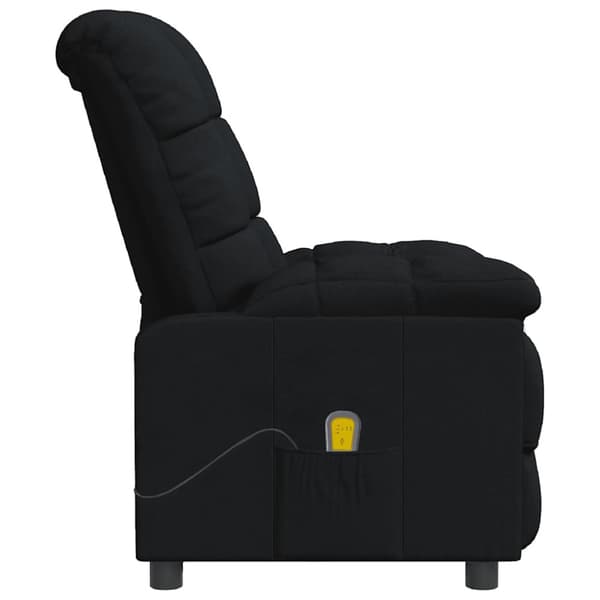 Massagefåtölj svart tyg
