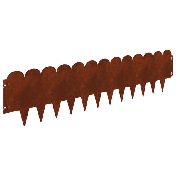 Kant för gräsmatta 30 pcs 103 x 25 cm Stål Rostig