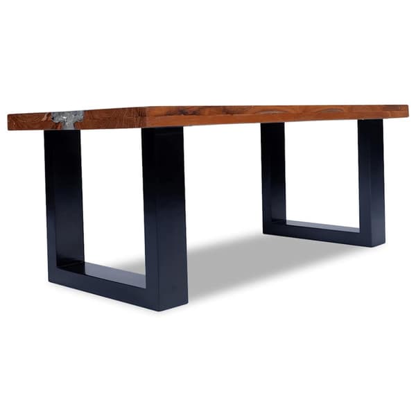Soffbord teakträ harts 100x50 cm