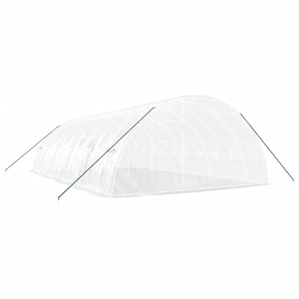 Växthus med stålram vit 60 m² 10x6x2,85 m