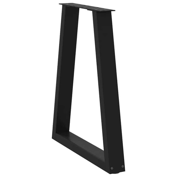 Matbordsben V-formade 2 st svarta 60x(72-73,3) cm stål
