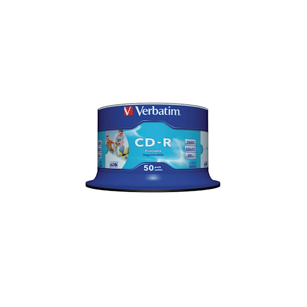 CD-R VERBATIM 700MB Printable 50/fp