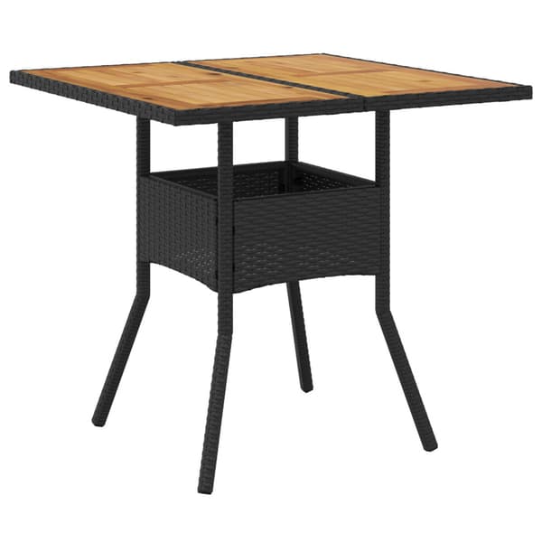 Trädgårdsmöbelset 3 pcs Svart konstrotting