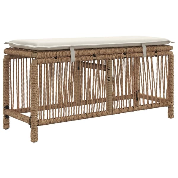 Trädgårdsmöbelset 3 pcs Beige och gräddfärgad konstrotting