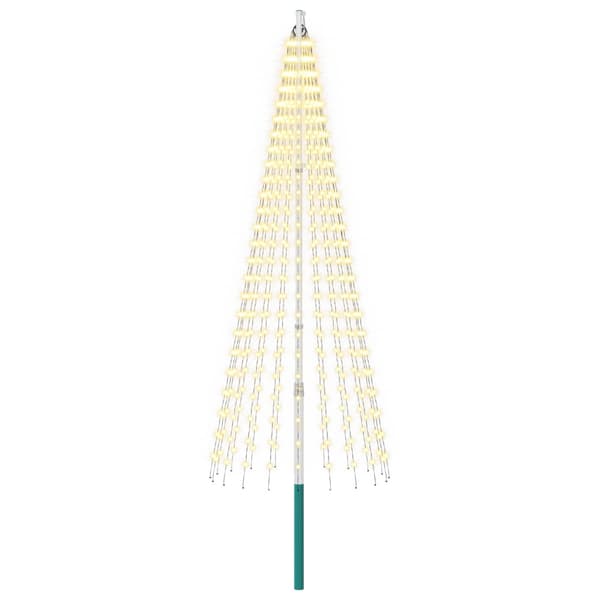 Julgransbelysning med markspett och flaggstång 250 cm