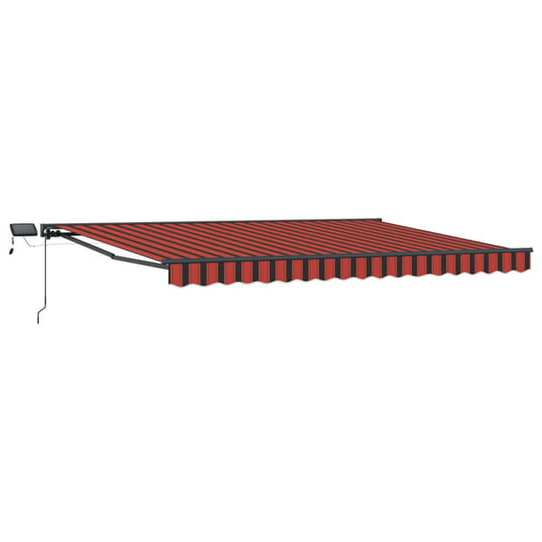 Manuell markisram med LED-lampor 4 × 3,5 m