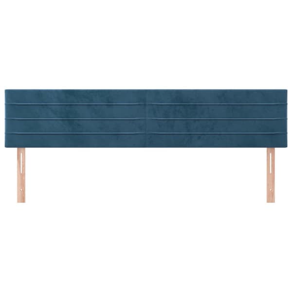 Sänggavlar mörkblå 180x5x78/88 cm sammet