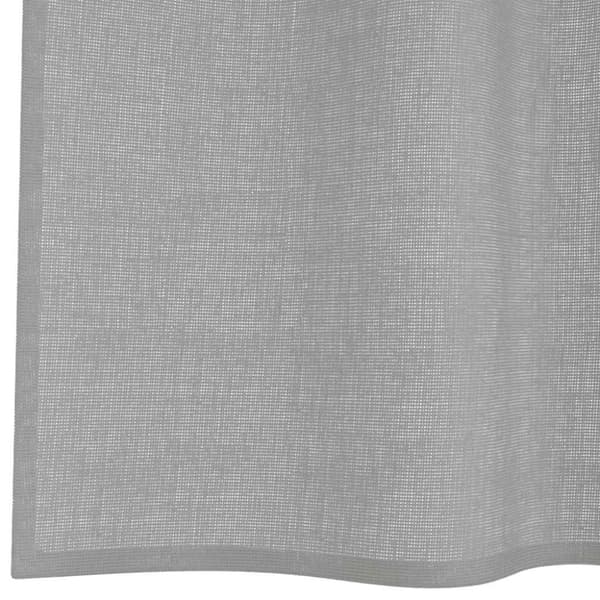 Voile gardiner med genomföringar 2 st ljusgrå 140x175 cm
