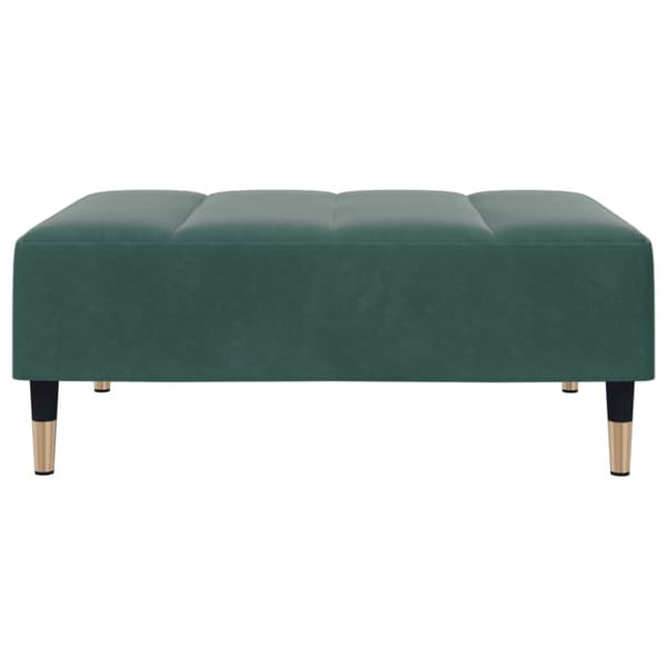 Fotpall mörkgrön 77x55x31 cm sammet