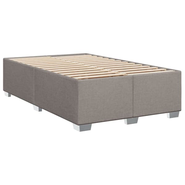 Ramsäng med madrass taupe 80x200 cm tyg