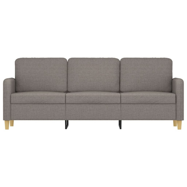 3-sitssoffa taupe 180 cm tyg